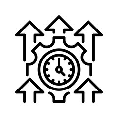 Poster - Work Productivity line icon. Universal creative premium symbol. Vector sign icon logo template. Vector illustration