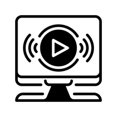 Poster - Streaming line icon. Universal creative premium symbol. Vector sign icon logo template. Vector illustration