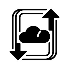 Poster - Cloud Backup line icon. Universal creative premium symbol. Vector sign icon logo template. Vector illustration