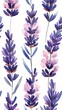 © Janji - Lavender watercolor seamless pattern, floral design, decorative background, digital art, wallpaper