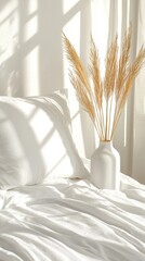 Poster - Serene living space decor bedroom natural light close-up minimalist