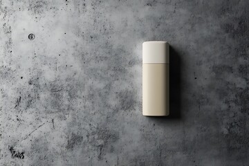 Wall Mural - Elegant Cream Bottle Mockup on Concrete Background