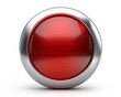 © Aisha - A premium red circular alert icon with a metallic finish, sharp design on white