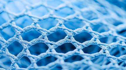Close-Up of Blue Netting Texture