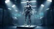 © arazka - Futuristic Robot in High-Tech Laboratory with Digital Displays