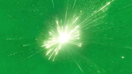 Poster - Luminous light energy exploding through green screen, radiating vibrant, dynamic visual intensity