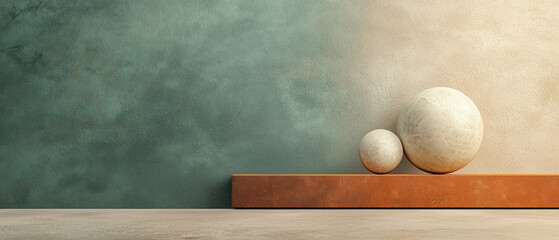 Poster - Minimalist abstract design with harmonious forms and neutral tones