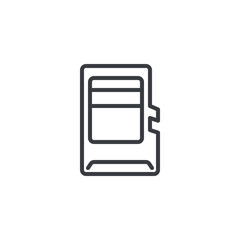 Fototapete - Mobile Memory Card line icon
