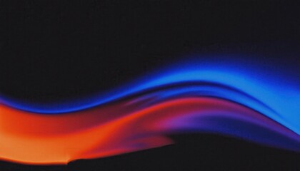 Poster - vivid abstract light wave in red and blue on a black background, futuristic motion flow, modern digital design concept


