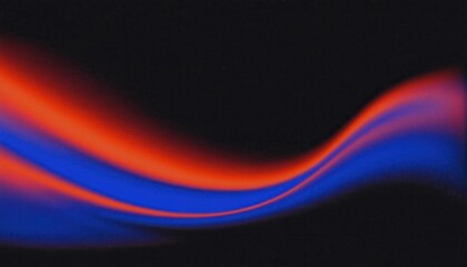 Poster - vivid abstract light wave in red and blue on a black background, futuristic motion flow, modern digital design concept


