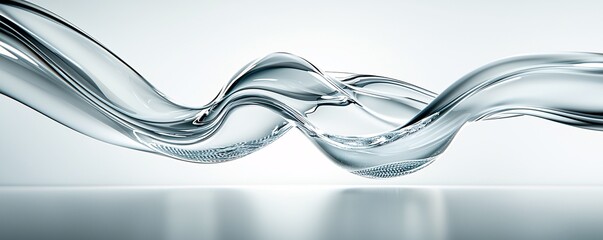 Poster - futuristic floating geometry, levitating abstract forms, smooth fluid lines, luminous atmosphere, sci-fi conceptual art, digital elegance, high-definition futuristic composition, ethereal glow,