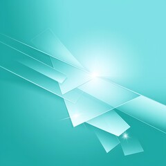 Poster - Professional abstract Shape concept background with a soft turquoise gradient effec Background. Ai Generated