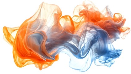 Poster - Abstract vibrant liquid mix on white background