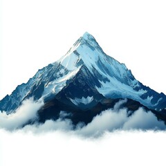 Wall Mural - Majestic Snow-Capped Mountain Peak Above Clouds