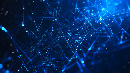 Abstract blue image with network structure
