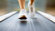 © Mlap - Running Shoes on Treadmill, Fast Motion Blur