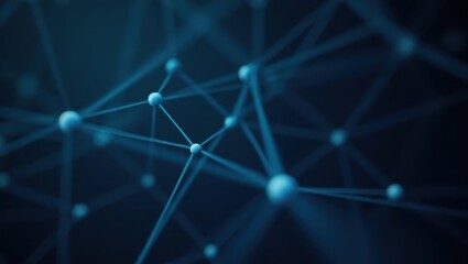 Poster - Graph neural network. Background of network of connected lines and dots