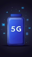 Sticker - 5G Technology Illustration for Mobile Phone