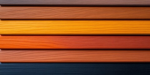 Poster - Woodgrain Rainbow Premium Colored Pencil Display for Stylish Art Supplies Marketing - Engaging Creative School Content and Contemporary Design Education