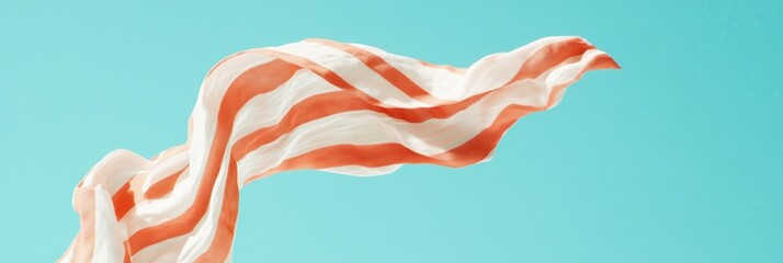 Aufkleber - Striking Striped Fabric Flag in Vibrant Aesthetic Symbolizing Identity and Culture for Urban Outdoor Spaces - Enhancing Brand Visibility and Celebratory Marketing Strategies