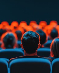 Aufkleber - Interactive Business Conference Engaged Attendees in Contemporary Auditorium with Vibrant Lighting Professional Development and Active Learning in Corporate Training Environments