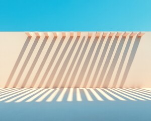 Poster - Modern Architectural Shadow Art Smooth Concrete Wall with Geometric Shadows - Innovative Design Content and Contemporary Urban Aesthetic for Creative Marketing