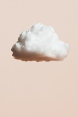 Fototapete - Minimalist Cloud Aesthetic on Soft Beige Virtual Interface Concept for Modern Digital Transformation and Data Connectivity in Tech Innovation Spaces