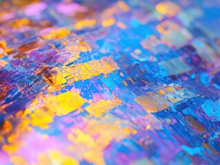 Aufkleber - AI-Powered Blockchain Visualization Hyperrealistic Digital Texture in Vibrant Hues for FinTech Innovation and Cybersecurity Marketing - Enhancing Decentralized Solutions