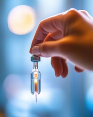 Fototapete - Precise Medical Touch Hand Adjusting IV Drip with Sterile Lighting - Modern Healthcare Visuals and Clinical Precision for Digital Health Applications