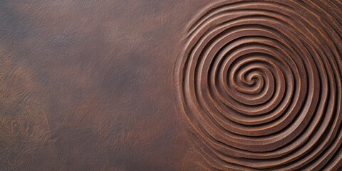 Fototapete - Modern Textured Biometrics Display Leather Surface with Fingerprint Swirl - Innovative Access Control and Digital Authentication Solutions for Security Industries