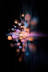 Poster - Contemporary Digital Glimmer Luminous Data Sparks Against Black Backdrop for Dynamic Marketing and Commercial Visual Storytelling in Tech-Driven Industries