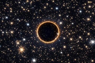 Wall Mural - cosmic black hole surrounded by stars in deep space