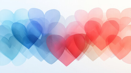 Aufkleber - Radiant collage of abstract hearts in a kaleidoscopic layout, luminous edges, high contrast, cosmic