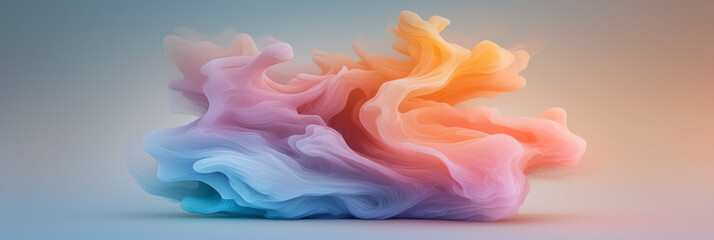 Aufkleber - Fluid-inspired representation of orbits and nuclei swirling in bright neon inks, painterly