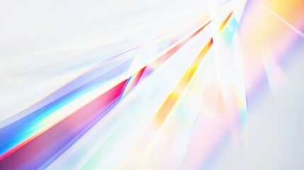 Poster - A stunning display unfolds as vibrant rainbow hues radiate from a pristine white backdrop, symbolizing artistic expression and the beauty of diversity through colors and light