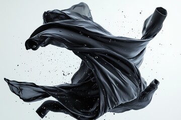 Poster - Abstract cloth cylinders collide in an artistic display of movement and fluidity, Abstract cloth cylinders colliding with each other