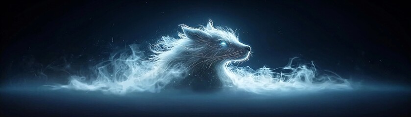 Poster - A surreal scene of a night sky where the stars form a giant celestial dragon, its ethereal form shimmering with cosmic energy, mystical and breathtaking, high-fantasy celestial concept