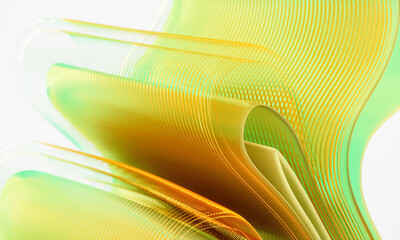 Poster - 3d rendering of abstract digital layered crystal glass background. digital technology concept.