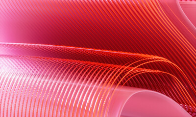 Poster - 3d rendering of abstract digital layered crystal glass background. digital technology concept.