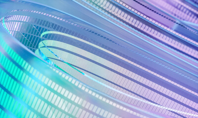 Poster - 3d rendering of abstract digital layered crystal glass background. digital technology concept.
