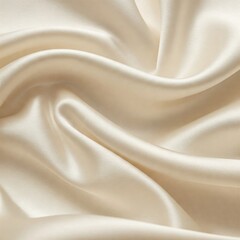 Poster - Luxurious smooth cream-colored satin fabric with soft folds and elegant draping. Perfect for backgrounds, textures, fashion, and interior design inspirations.