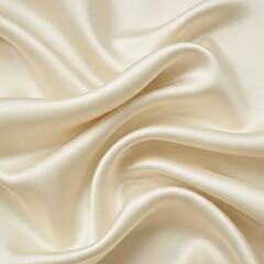 Poster - Luxurious smooth cream-colored satin fabric with soft folds and elegant draping. Perfect for backgrounds, textures, fashion, and interior design inspirations.
