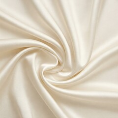 Poster - Luxurious smooth cream-colored satin fabric with soft folds and elegant draping. Perfect for backgrounds, textures, fashion, and interior design inspirations.