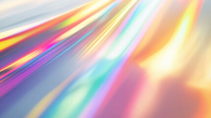 Poster - Colorful rainbow hues cascade across a bright white backdrop, creating a mesmerizing visual effect