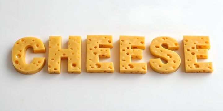 Cheesy cheese font like melting