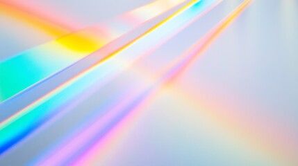 Poster - Radiant colors shimmer and intertwine over a smooth white canvas, embodying a playful spirit of joy and creativity. This mesmerizing blend of hues inspires imagination and wonder