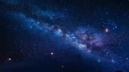 Wall Mural - majestic milky way galaxy in deep night sky. stunning space scene with bright stars and cosmic dust.