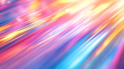 Poster - Brilliant colors merge and flow across a stark white background, creating a stunning display of vibrant rainbow waves. This artistic composition radiates joy and creativity in every hue