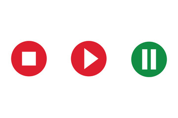 Poster - Play and Paus Icons set. Vector. play button