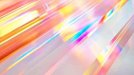 Poster - Radiant streams of color dance across a bright backdrop, merging hues of red, blue, and yellow in a vivid display that captivates the eye. A joyful celebration of light and spectrum unfolds